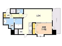 第48川崎ビル 1LDKの間取図画像