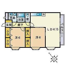 間取図画像 2LDK