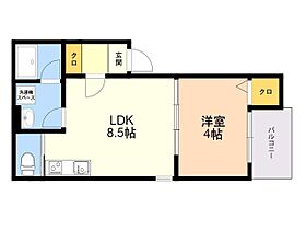 オルスト 303 ｜ 福岡県春日市下白水南７丁目93番（賃貸アパート1LDK・3階・31.00㎡） その2