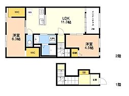 間取図画像 2LDK