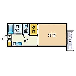 グラッツェ ワンルームの間取図画像