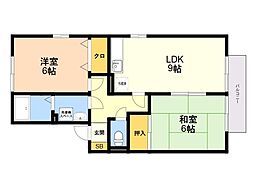 Ｓ・Ｋ　ハウス　Ｂ 2階2LDKの間取り