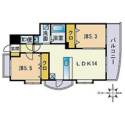 間取図画像 2LDK