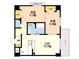 間取図画像 2LDK