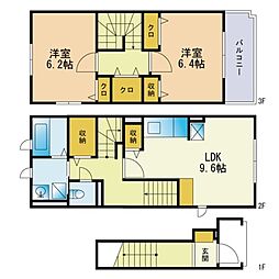 ヴィレッタ二日市 2LDKの間取図画像
