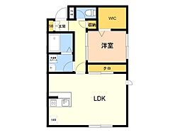 ワイズレジデンス 1LDKの間取図画像