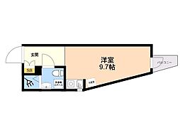 ガレット南福岡 ワンルームの間取図画像