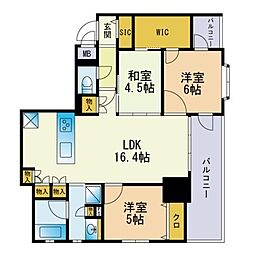エンクレスト南福岡奏の杜 3LDKの間取図画像