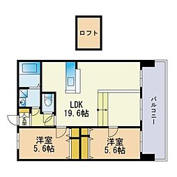 エデンフィールド 2LDKの間取図画像