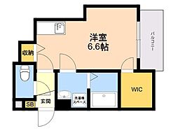 nine tree千歳 ワンルームの間取図画像