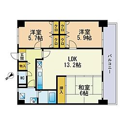 カサグランデ筑紫 3LDKの間取図画像