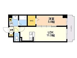 エルグランド二日市 1LDKの間取図画像