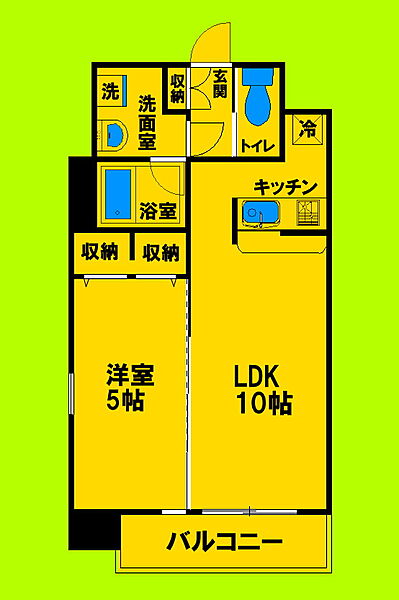 大阪府吹田市豊津町(賃貸マンション1LDK・6階・36.74㎡)の写真 その2