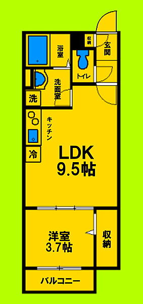 兵庫県尼崎市水堂町1丁目(賃貸アパート1LDK・2階・32.98㎡)の写真 その2