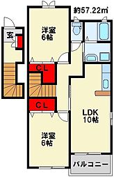 ペンサミエント　C棟 2階