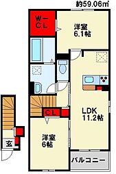 間取図画像 2LDK
