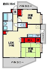 間取図画像 2LDK