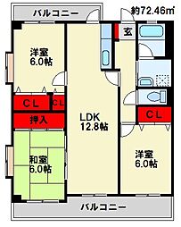 間取図画像 3LDK