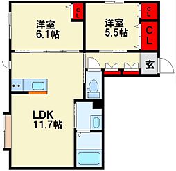 ハーヴェストハイツII 2階