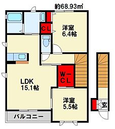 メゾン・ド・マシェリ　C棟 2階