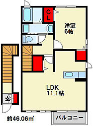 ソレイユ元町3 1LDKの間取図画像