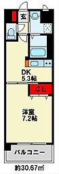ハミングバード上吉田 1DKの間取図画像