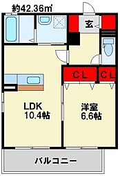 アクシア南若園 2階/203