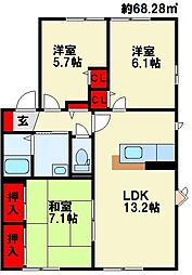 Kフラット C棟 1階