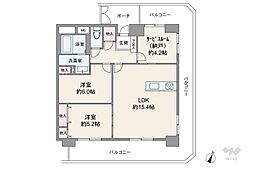 ロイヤルシャトー夙川公園 2SLDKの間取図画像