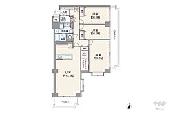 エル夙川 3LDKの間取図画像