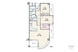 マークス夙川松園町 2LDKの間取図画像