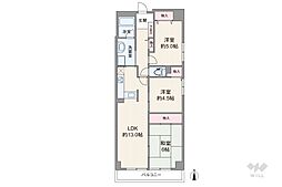 ライオンズマンション西宮高座B棟 3LDKの間取図画像