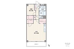 西緑ケ丘スカイハイツ 1LDKの間取図画像