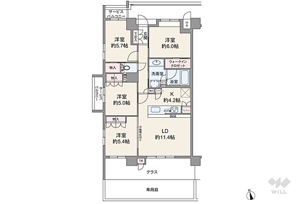 間取り リビオ豊中少路 1階/-