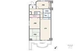 ハイロイヤル緑地公園2 3LDKの間取図画像