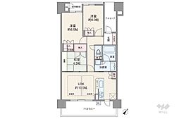 ネバーランド江坂江の木町 3LDKの間取図画像