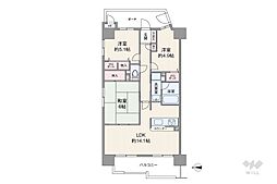 モンセーヌ東三国 3LDKの間取図画像