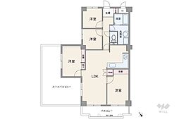 イトーピア東千里マンション 4LDKの間取図画像