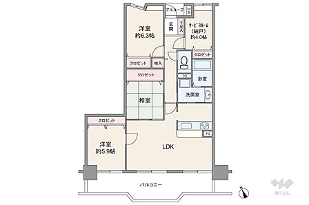3SLDK 間取り