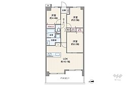 コスモシティ森林公園弐番館 3LDKの間取図画像