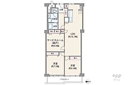 北野ハイツ 3LDKの間取図画像