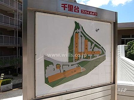 千里台スカイハイツの敷地配置図
