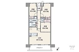 三国駅前アーバンコンフォート 3LDKの間取図画像