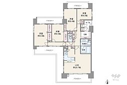 グランファースト千里桃山台6号棟 4LDKの間取図画像