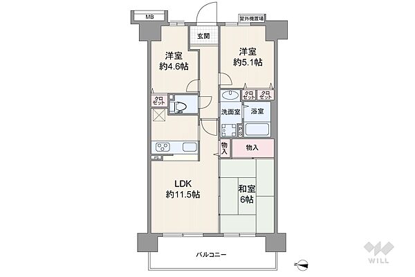 間取りを拡大表示