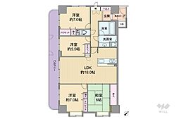ダイアパレス吹田ウインドヒル 4LDKの間取図画像