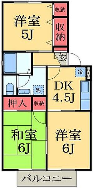 千葉県千葉市緑区あすみが丘８丁目(賃貸アパート3DK・2階・50.20㎡)の写真 その2
