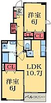 千葉県茂原市下永吉（賃貸アパート2LDK・1階・55.42㎡） その2