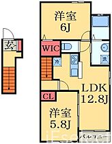 千葉県茂原市緑町（賃貸アパート2LDK・2階・56.72㎡） その2