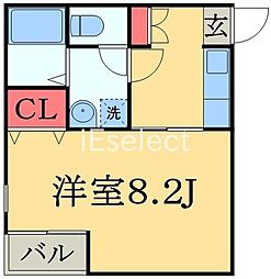 JR京葉線 蘇我駅 徒歩14分の賃貸アパート 2階1Kの間取り